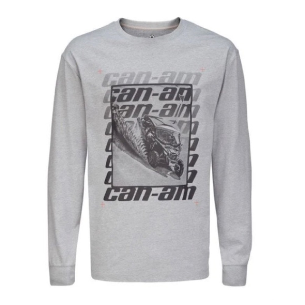 BRP Can-Am gray black long sleeve shirt size small